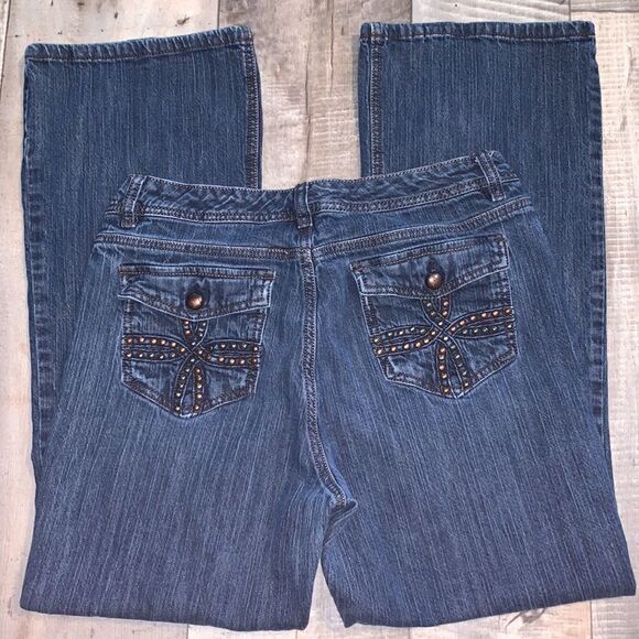 CODE BLEU -Brigitte style  STUDDED POCKET‎ jeans- size 12 - Picture 3 of 16